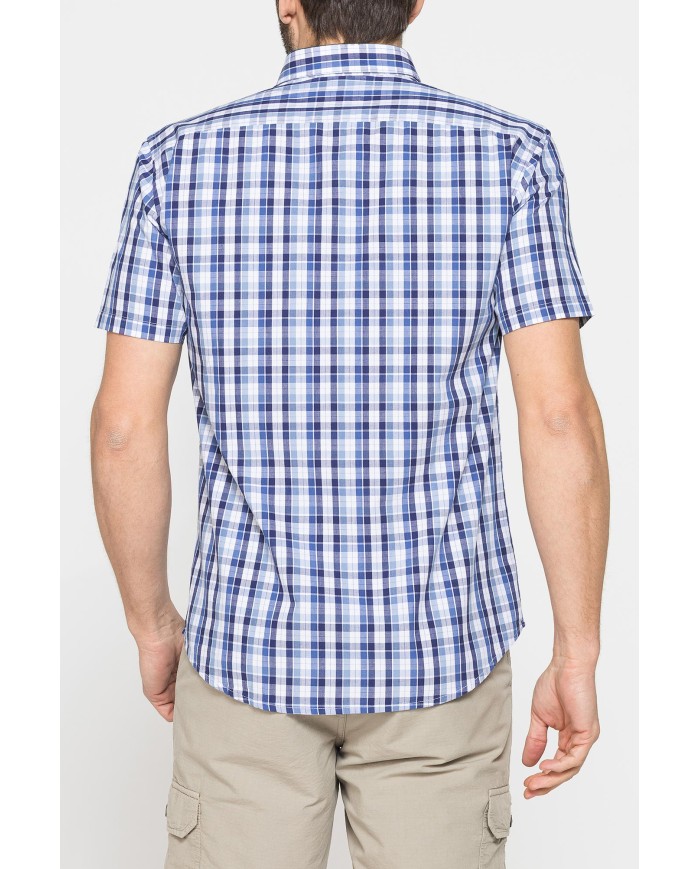 CAMICIA A MANICA CORTA IN COTONE CON FANTASIA