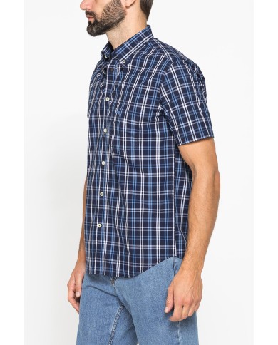 CAMICIA A MANICA CORTA IN COTONE CON FANTASIA