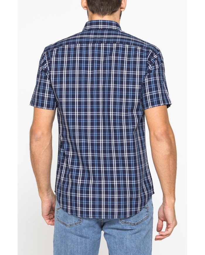 CAMICIA A MANICA CORTA IN COTONE CON FANTASIA