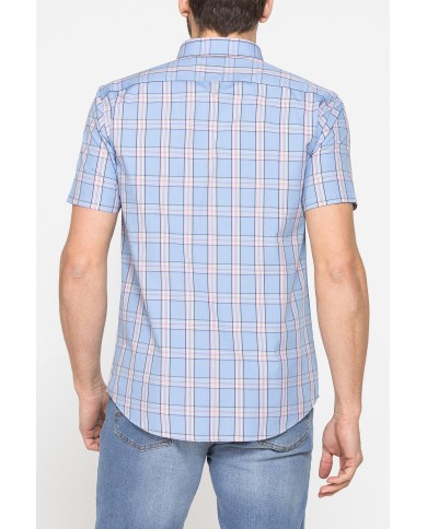 CAMICIA A MANICA CORTA IN COTONE CON FANTASIA