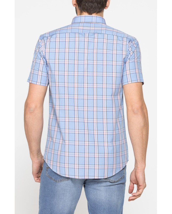 CAMICIA A MANICA CORTA IN COTONE CON FANTASIA