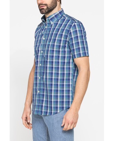 CAMICIA A MANICA CORTA IN COTONE CON FANTASIA