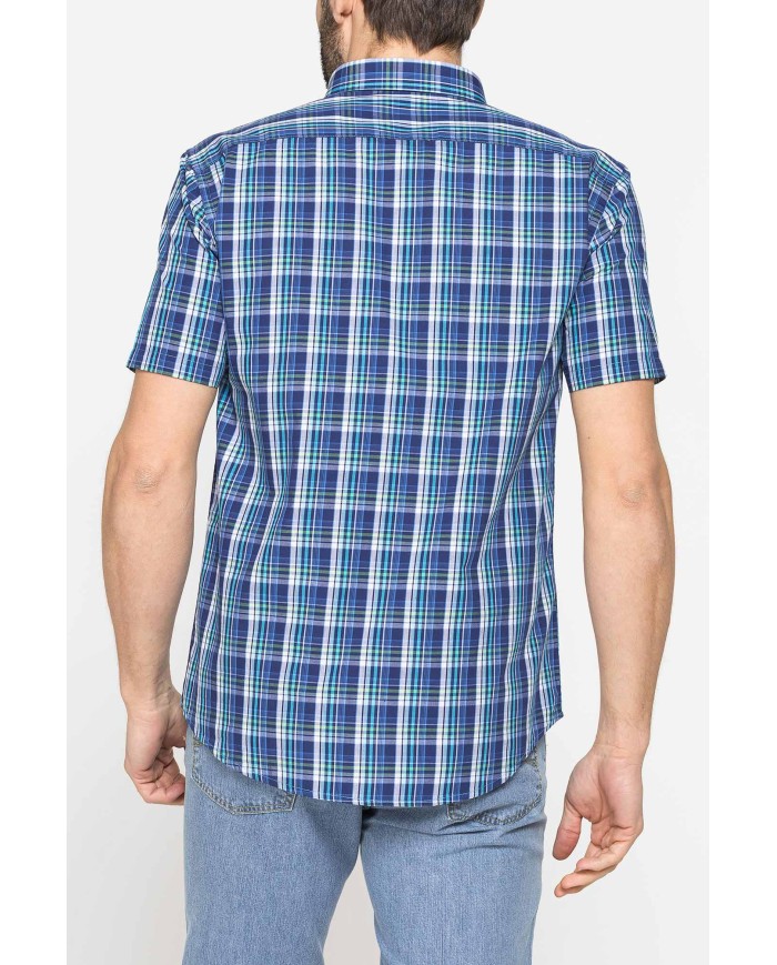 CAMICIA A MANICA CORTA IN COTONE CON FANTASIA