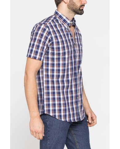 CAMICIA A MANICA CORTA IN COTONE CON FANTASIA