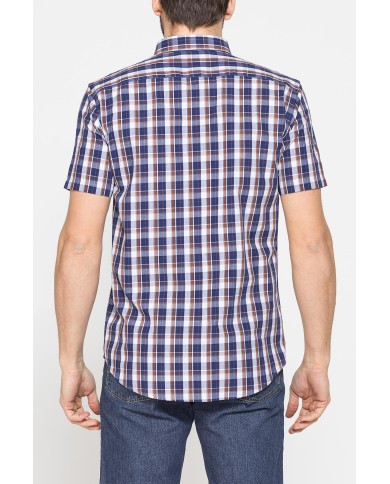 CAMICIA A MANICA CORTA IN COTONE CON FANTASIA