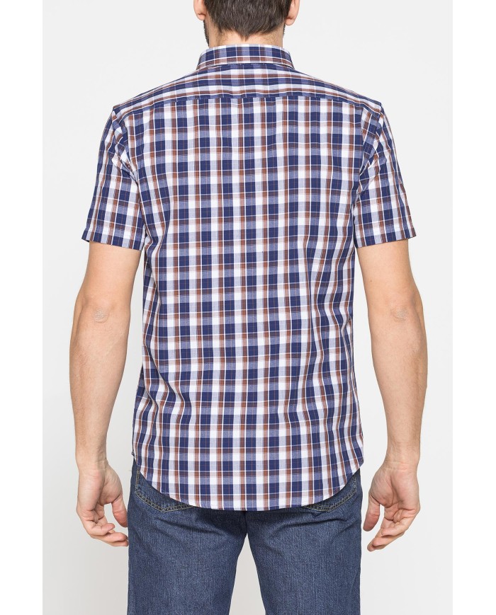 CAMICIA A MANICA CORTA IN COTONE CON FANTASIA