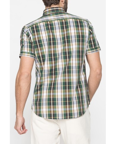 CAMICIA A MANICA CORTA IN COTONE CON FANTASIA