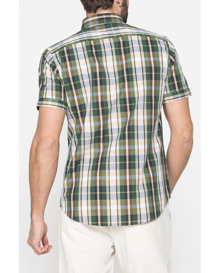 CAMICIA A MANICA CORTA IN COTONE CON FANTASIA