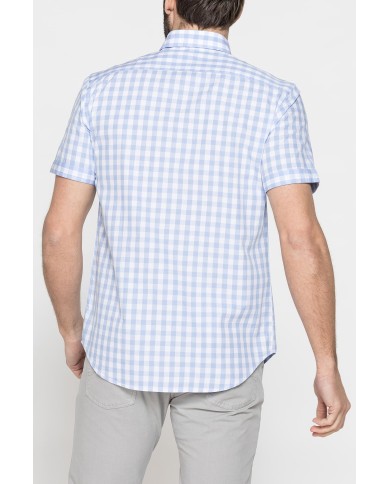 CAMICIA A MANICA CORTA IN COTONE CON FANTASIA