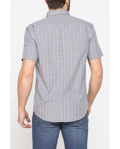 CAMICIA A MANICA CORTA IN COTONE CON FANTASIA