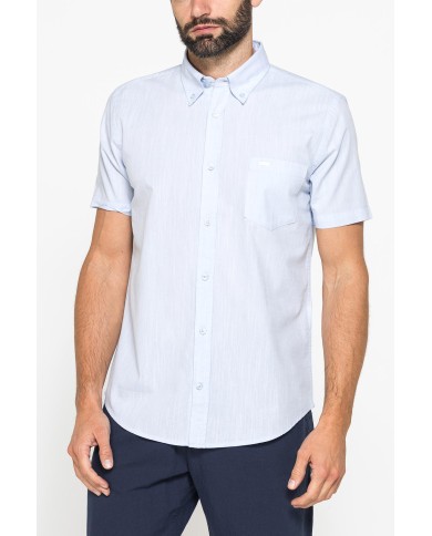 CAMICIA IN COTONE FIAMMATO EFFETTO LINO