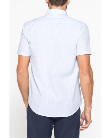 CAMICIA IN COTONE FIAMMATO EFFETTO LINO