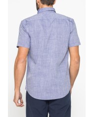 CAMICIA IN COTONE FIAMMATO EFFETTO LINO