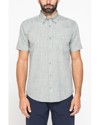 CAMICIA IN COTONE FIAMMATO EFFETTO LINO