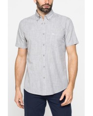 CAMICIA IN COTONE FIAMMATO EFFETTO LINO