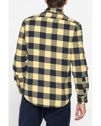 CAMICIA FANTASIA IN FLANELLA PESANTE CON DOPPIO TASCHINO