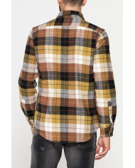 CAMICIA FANTASIA IN FLANELLA PESANTE CON DOPPIO TASCHINO