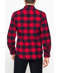 CAMICIA FANTASIA IN FLANELLA PESANTE CON DOPPIO TASCHINO