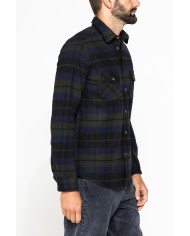CAMICIA FANTASIA IN FLANELLA PESANTE CON DOPPIO TASCHINO