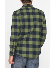 CAMICIA FANTASIA IN FLANELLA PESANTE CON DOPPIO TASCHINO