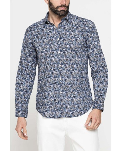 CAMICIA ESTIVA IN COTONE LEGGERO CON COLLO ITALIANO