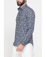 CAMICIA ESTIVA IN COTONE LEGGERO CON COLLO ITALIANO