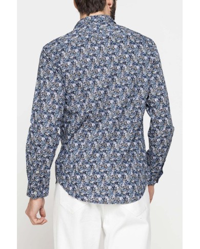 CAMICIA ESTIVA IN COTONE LEGGERO CON COLLO ITALIANO