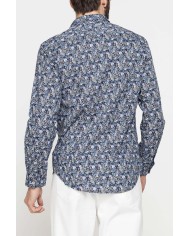 CAMICIA ESTIVA IN COTONE LEGGERO CON COLLO ITALIANO