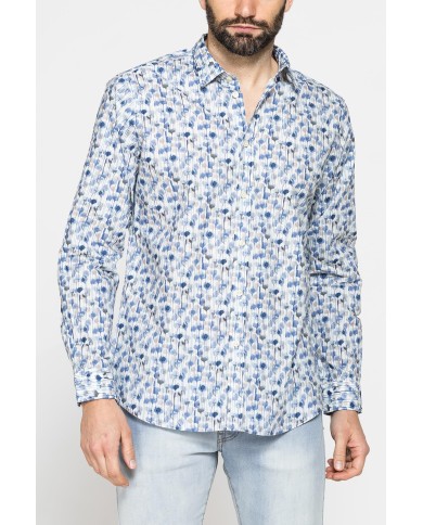 CAMICIA ESTIVA IN COTONE LEGGERO CON COLLO ITALIANO