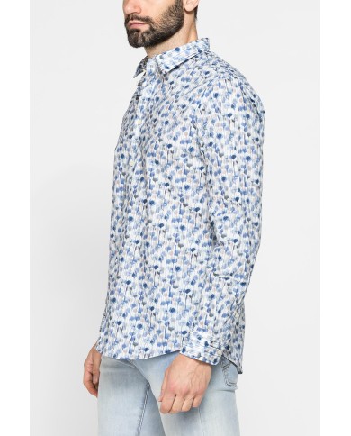 CAMICIA ESTIVA IN COTONE LEGGERO CON COLLO ITALIANO