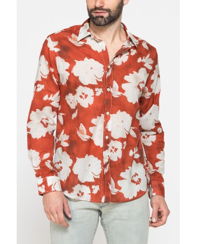 CAMICIA ESTIVA IN COTONE LEGGERO CON COLLO ITALIANO