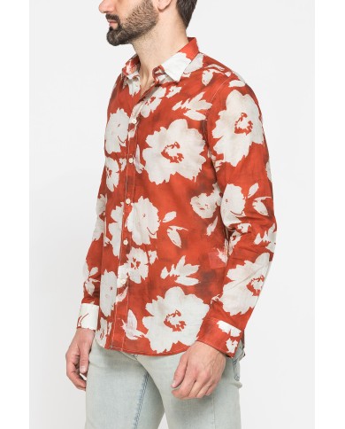 CAMICIA ESTIVA IN COTONE LEGGERO CON COLLO ITALIANO