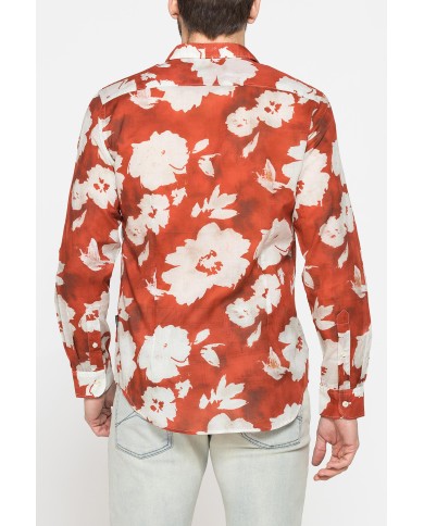 CAMICIA ESTIVA IN COTONE LEGGERO CON COLLO ITALIANO