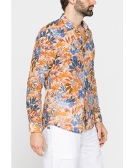 CAMICIA ESTIVA IN COTONE LEGGERO CON COLLO ITALIANO