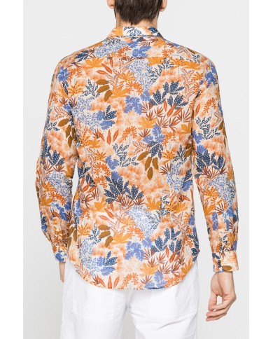 CAMICIA ESTIVA IN COTONE LEGGERO CON COLLO ITALIANO