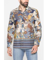 CAMICIA ESTIVA IN COTONE LEGGERO CON COLLO ITALIANO