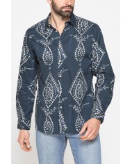 CAMICIA ESTIVA IN COTONE LEGGERO CON COLLO ITALIANO