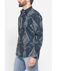 CAMICIA ESTIVA IN COTONE LEGGERO CON COLLO ITALIANO