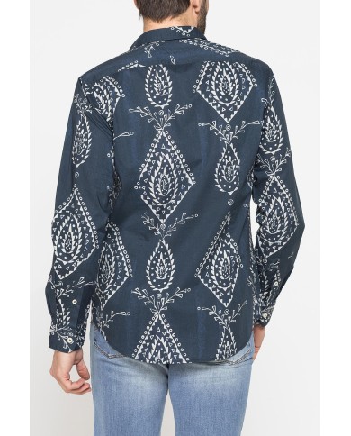 CAMICIA ESTIVA IN COTONE LEGGERO CON COLLO ITALIANO