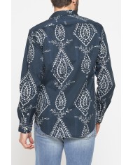 CAMICIA ESTIVA IN COTONE LEGGERO CON COLLO ITALIANO