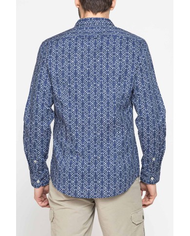 CAMICIA ESTIVA IN COTONE LEGGERO CON COLLO ITALIANO