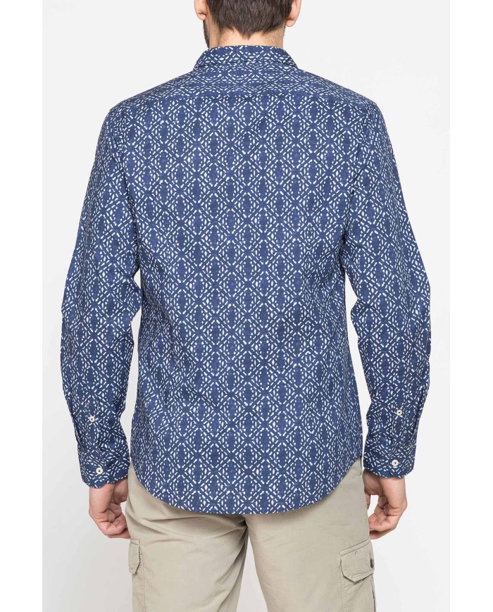 CAMICIA ESTIVA IN COTONE LEGGERO CON COLLO ITALIANO