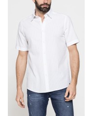 CAMICIA MANICA CORTA CON FANTASIE IN SEERSUCKER
