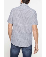 CAMICIA MANICA CORTA CON FANTASIE IN SEERSUCKER