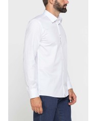 CAMICIA CLASSICA IN JACQUARD CON COLLETTO ITALIANO