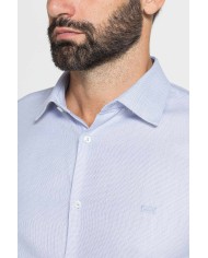 CAMICIA CLASSICA IN JACQUARD CON COLLETTO ITALIANO