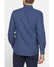 CAMICIA CLASSICA IN JACQUARD CON COLLETTO ITALIANO