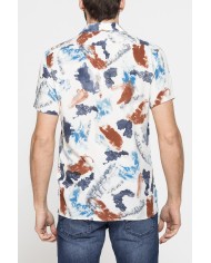 CAMICIA ESTIVA IN FANTASIA CON COLLO BOWLING