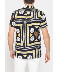 CAMICIA ESTIVA IN FANTASIA CON COLLO BOWLING