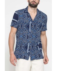 CAMICIA ESTIVA IN FANTASIA CON COLLO BOWLING